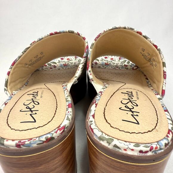 Life Stride Paradise Sandal Floral Platform Clogs 7 - Picture 7 of 9